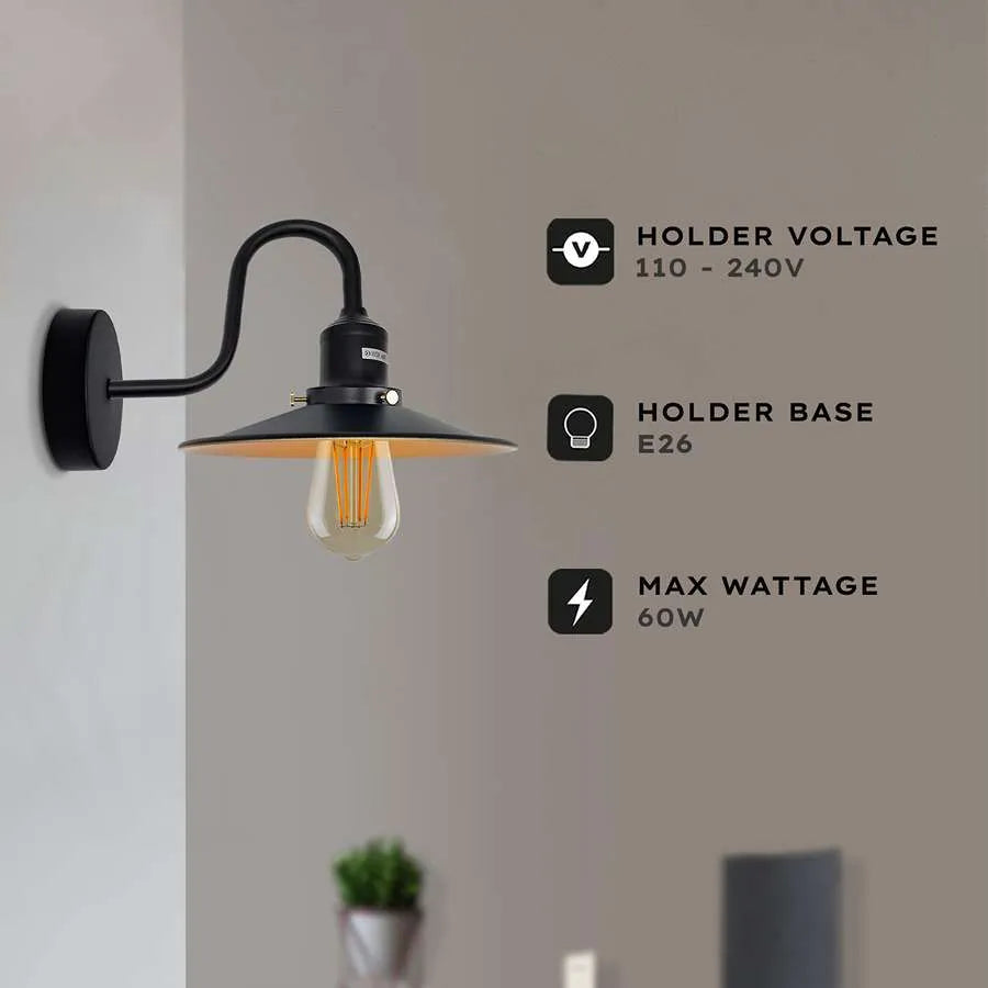 Industrial Swan Neck Wall Light  E27  ~ 5163-0