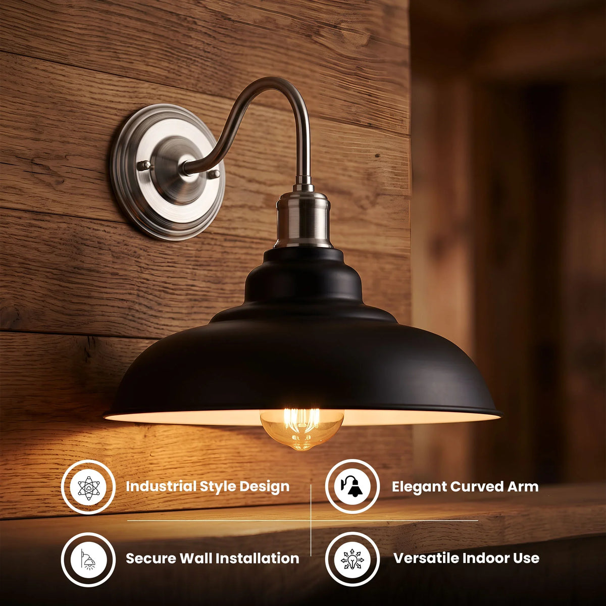 Modern Industrial Wall Lights Sleek Metal Design ~1658-1