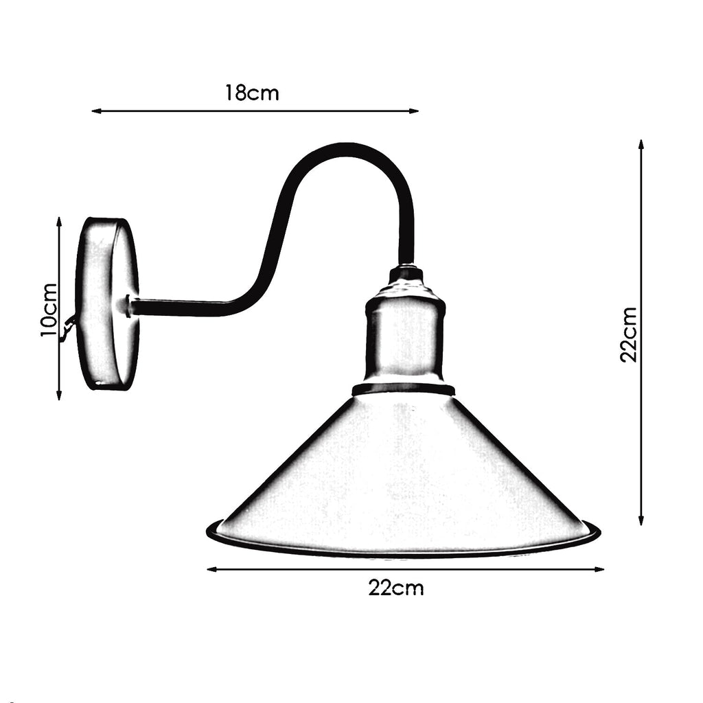 Modern Retro Industrial Red Colour Wall Mounted Lights Rustic Sconce Lamps Fixture~2480-1