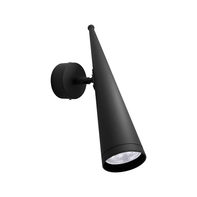 Matte Black Adjustable Cone Wall Light GU10 Spotlight~4598-3