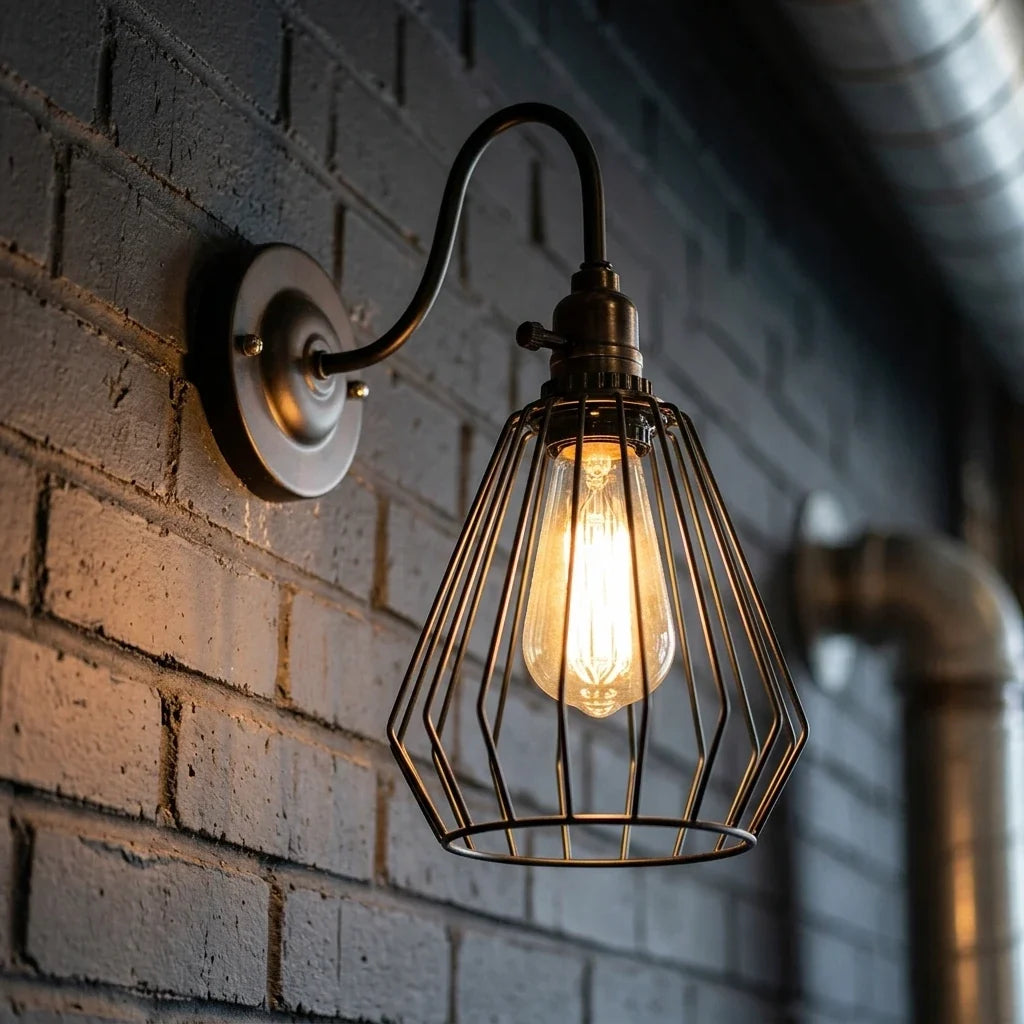 Black Cage wall lights ~2670