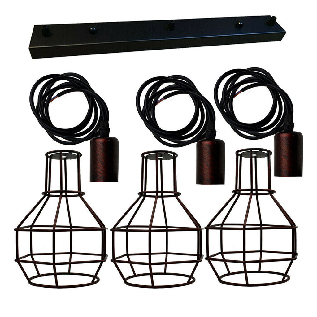 Industrial Retro 3-Way Ceiling Pendant Lamp~5805-4