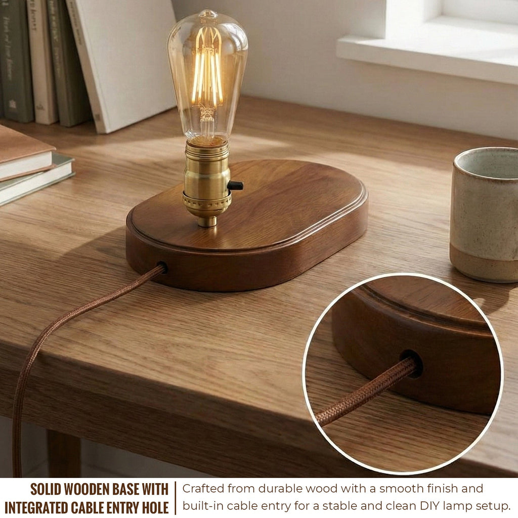 Wooden Lamp Base DIY Table Lamp Base~6648-0