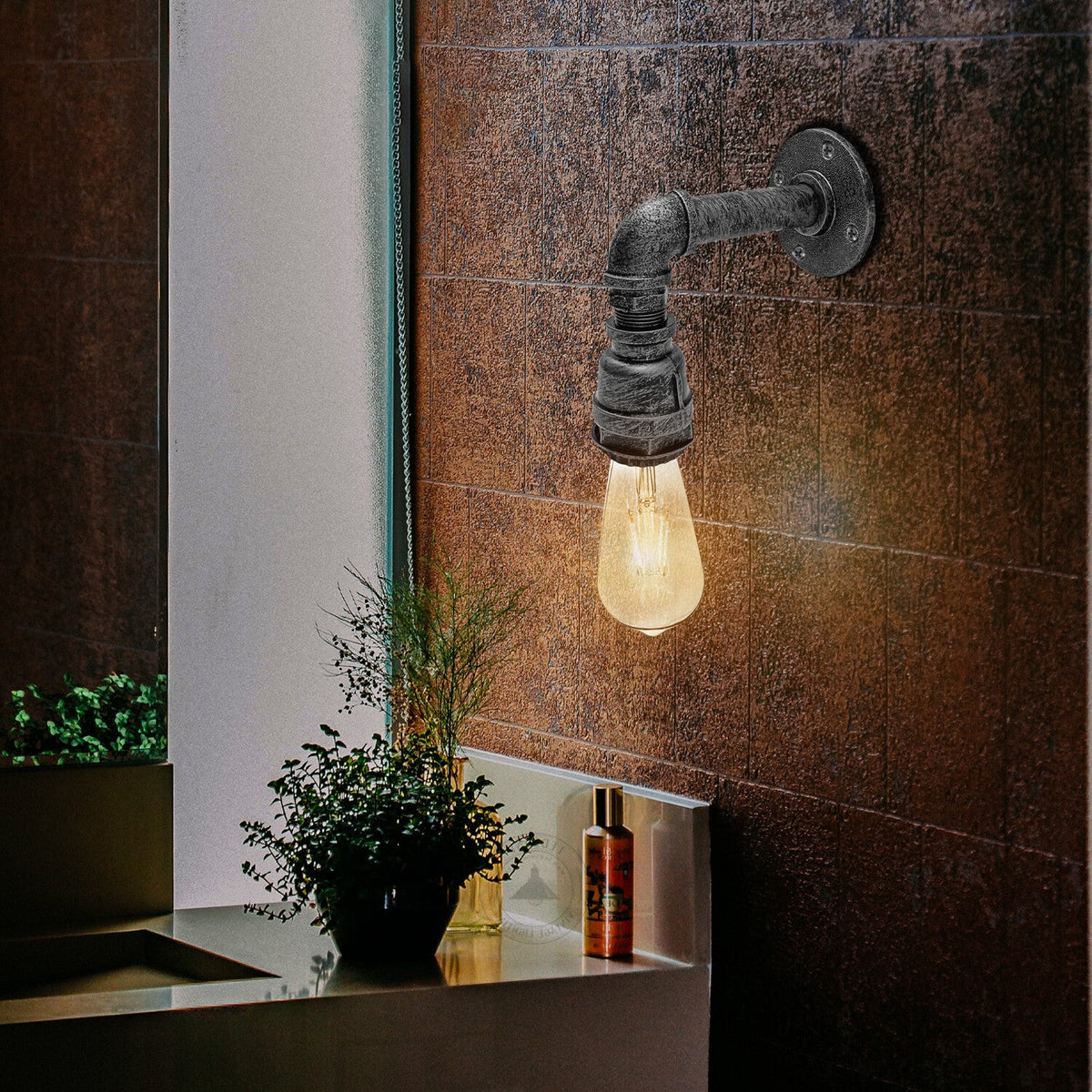 Wall Lights Vintage Modern Industrial Rustic Steampunk Metal Waterpipe UK~2170-0
