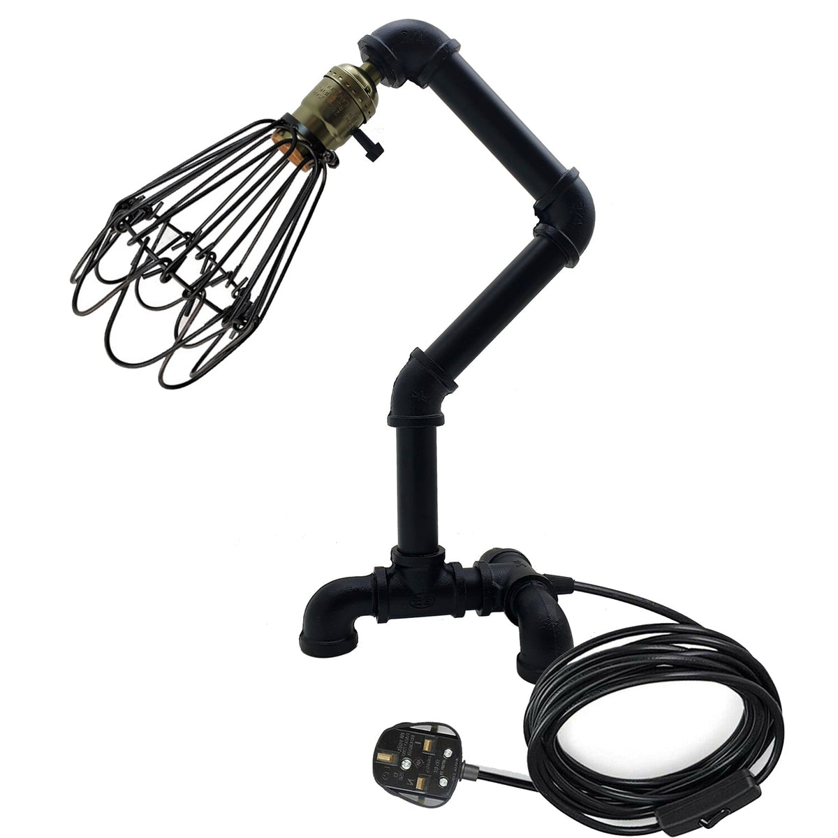 Steampunk Water Pipe Desk Lamp Retro Plugin Lighting ~6091-6