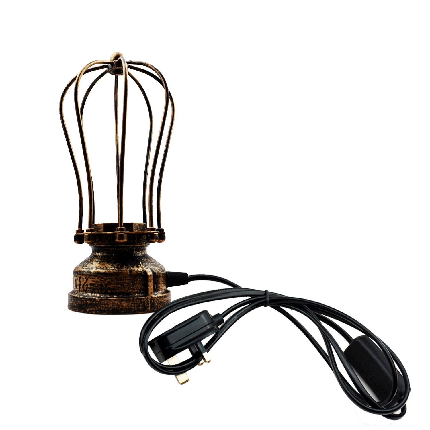 Industrial Steampunk Plug-In Table Lamp E27 Metal Cage~5012-7