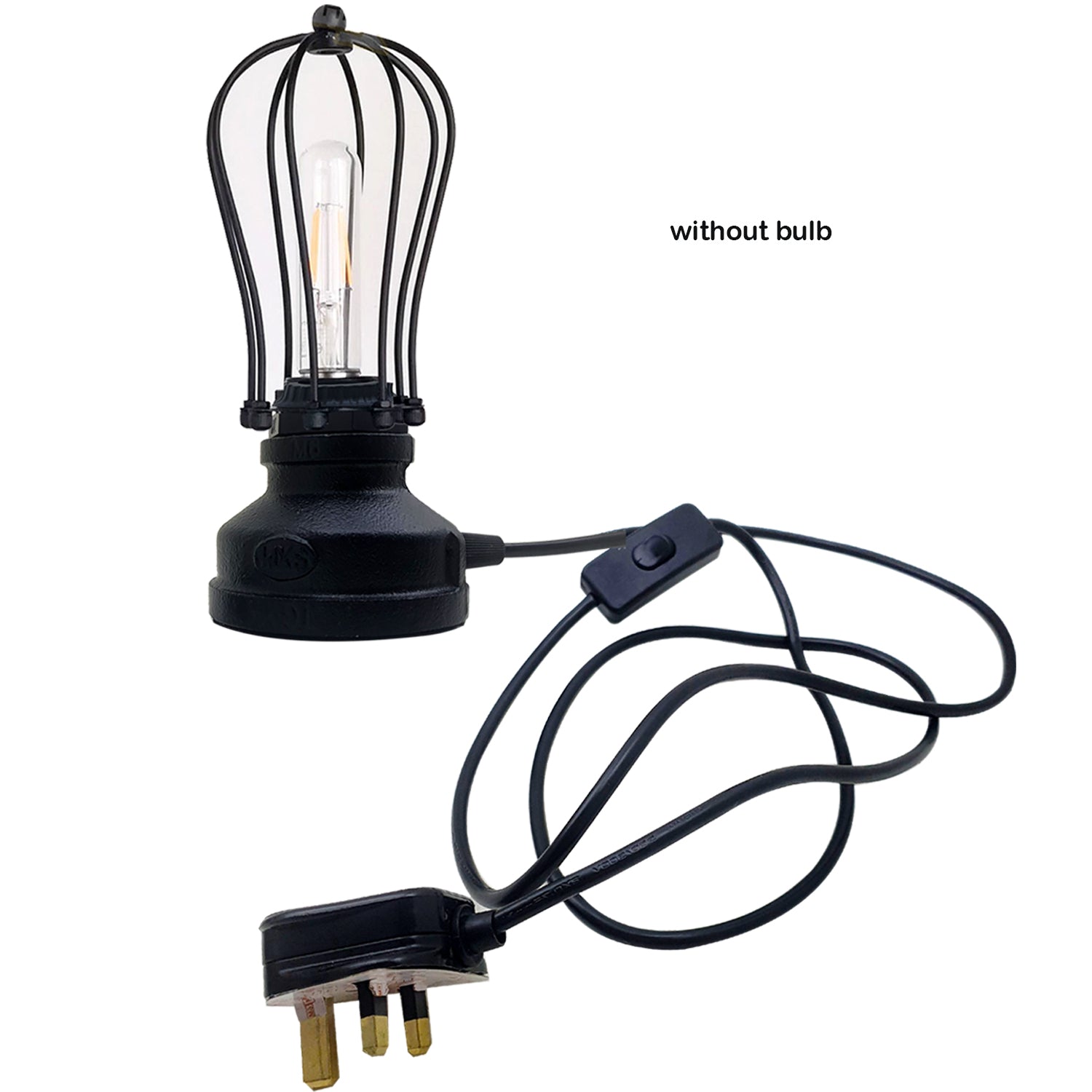 Industrial Steampunk Plug-In Table Lamp E27 Metal Cage~5012-5
