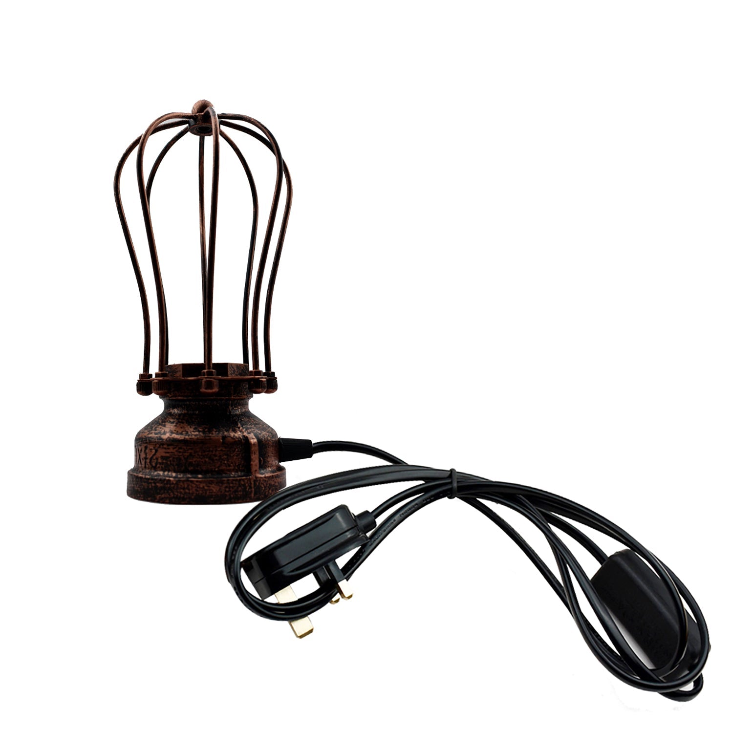 Industrial Steampunk Plug-In Table Lamp E27 Metal Cage~5012-9
