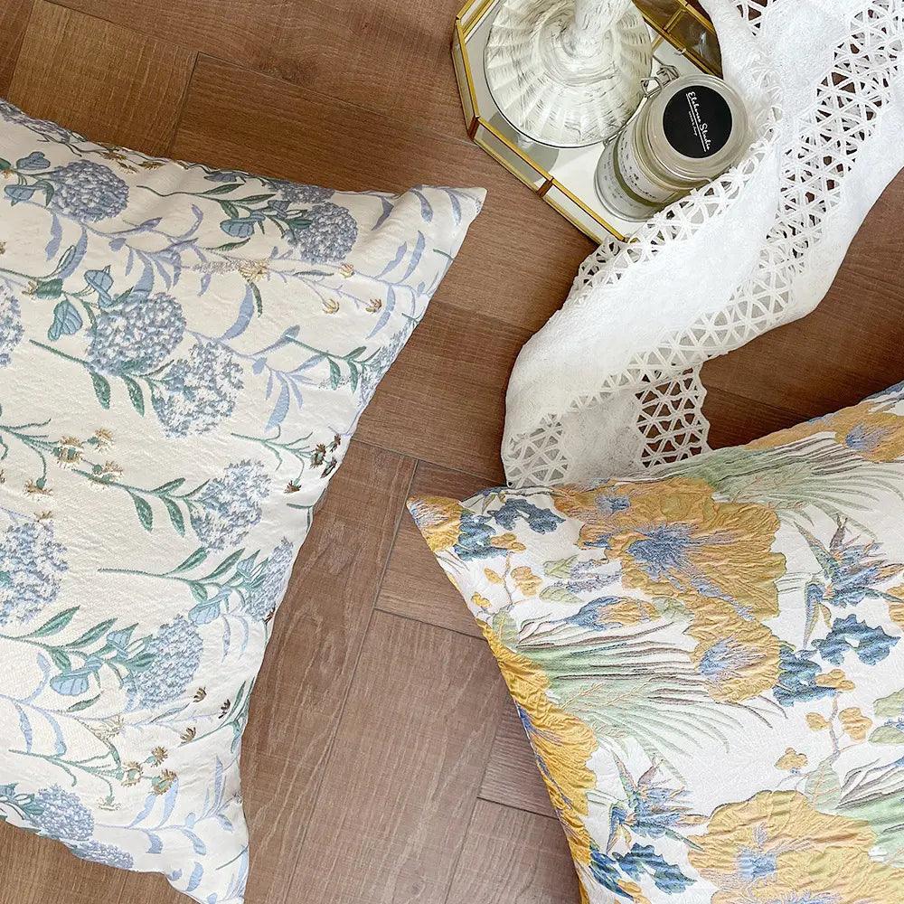 Designer Fabric Flower Pattern Cushion Covers 45cm x 45cm 18x18 Inches-3