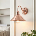 Industrial Swan Neck Wall Light Curved Arm Cone Fitting ~5575-5