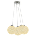 Four Outlet Cream Rattan Wicker Woven Ball Globe Pendant Lampshade~1825-0