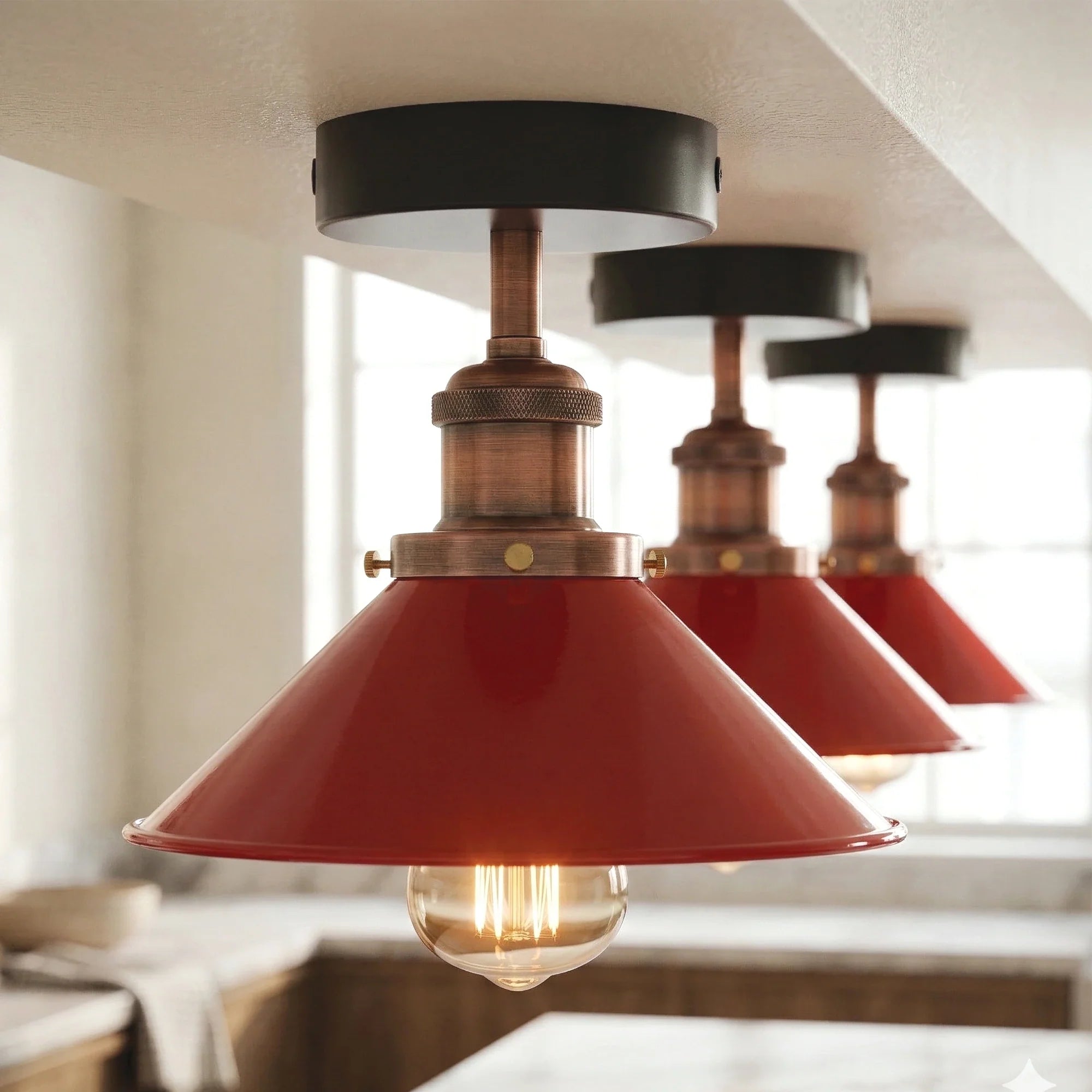 E27 Ceiling Light Fixtures Semi Flush Mount  ~5950-11