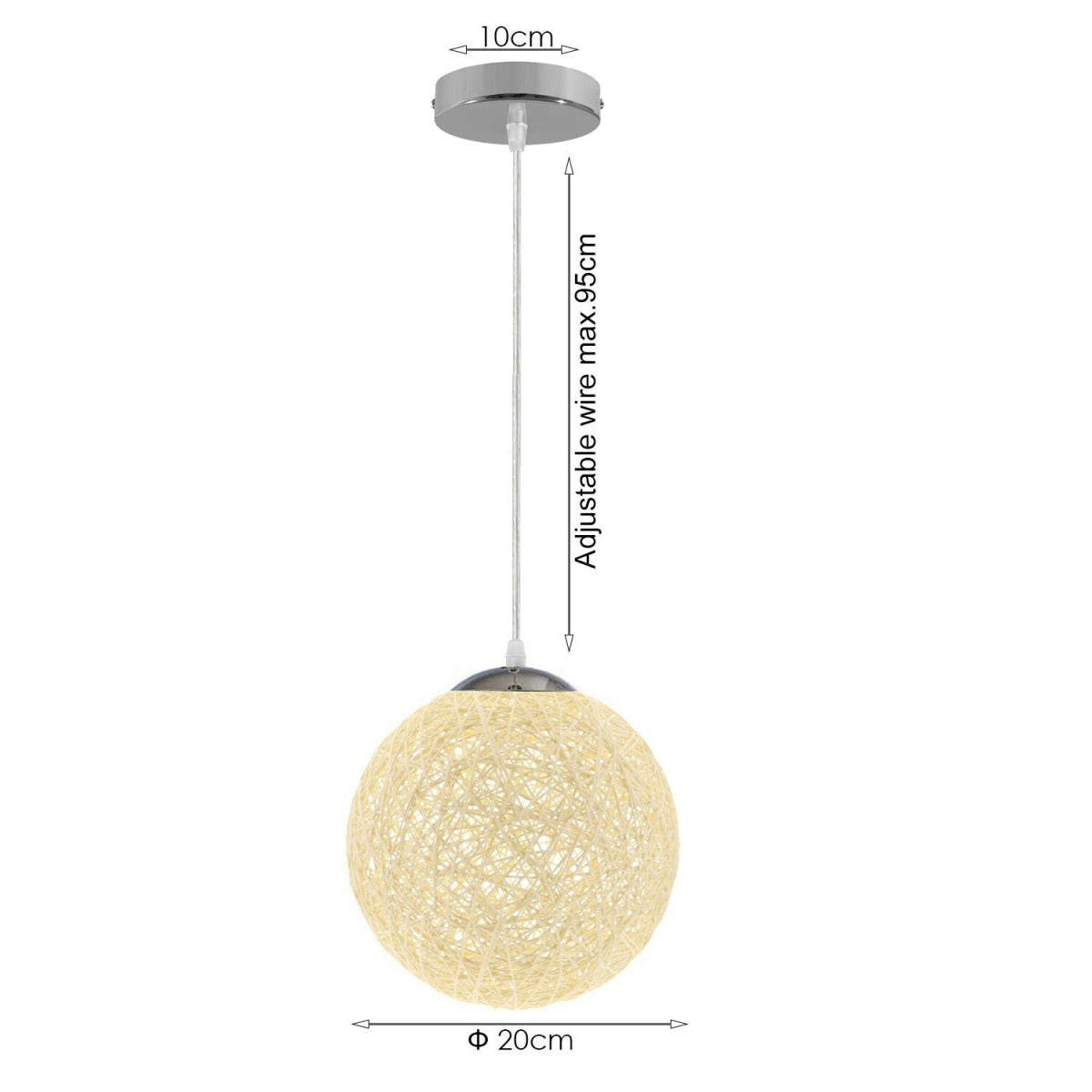 Modern Wicker Rattan Lampshade Ceiling Pendant Lamp Hanging Decoration Lamp~1882