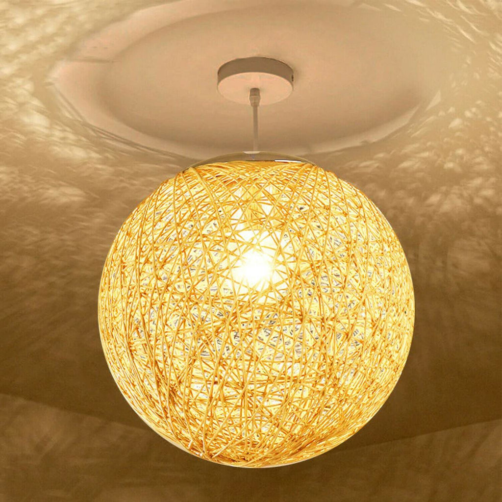 Modern Wicker Rattan Lampshade Ceiling Pendant Lamp Hanging Decoration Lamp~1882