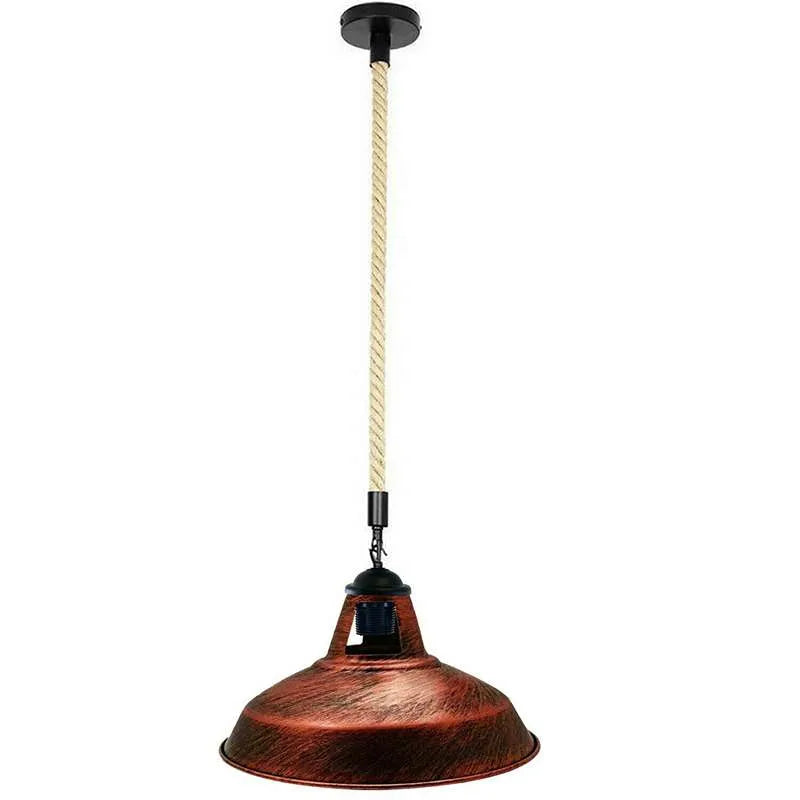 Hemp Rope Pendant Light - E27 Edison Base ~5717-3