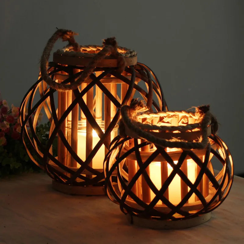 EmberRattanWood — Candle Holder