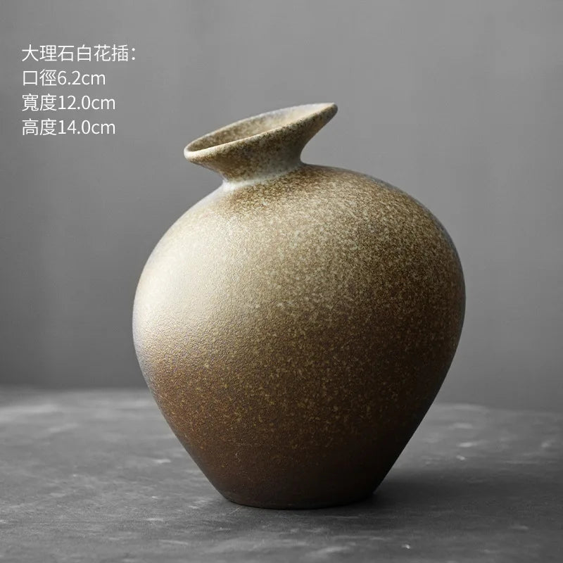 TerraBlackFloral — Decorative Vase