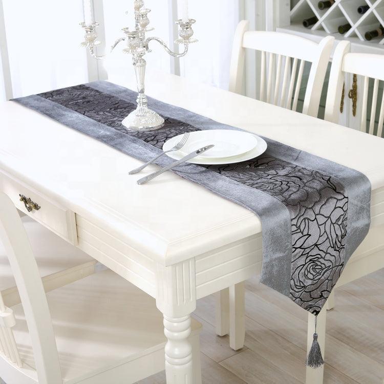 Multiple Design Party Christmas Wedding Velvet Table Runner-0