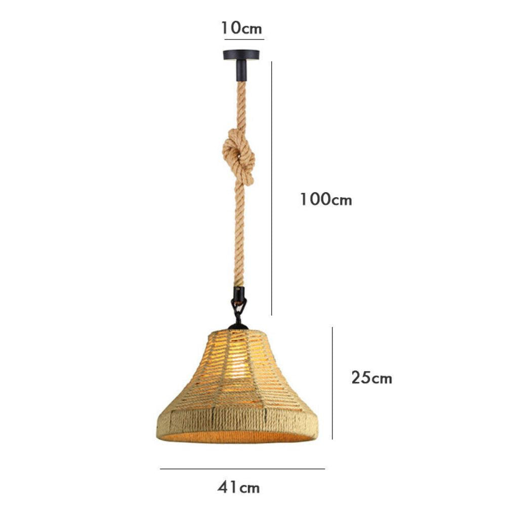Industrial Hemp Metal Ceiling Lamp Edison E27 Loft Retro Style~2713-4