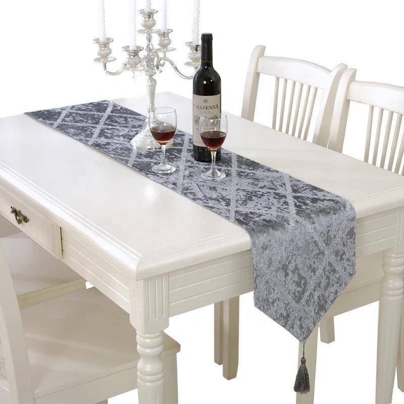 Multiple Design Party Christmas Wedding Velvet Table Runner-2