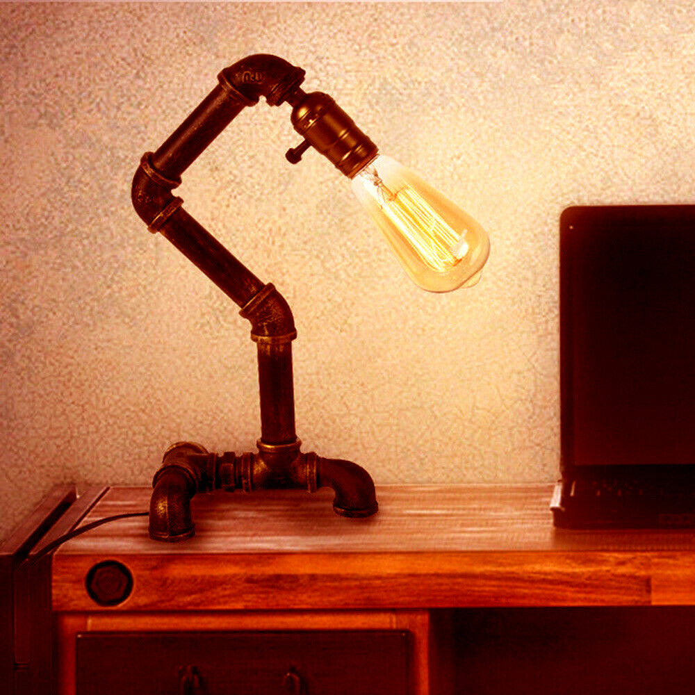Industrial Steampunk Water Pipe Table Lamp E27~2836