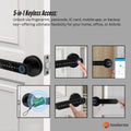 Tooleroo Digital Smart Door Lock Handle - 5in1 Keypad Home Entry Security System