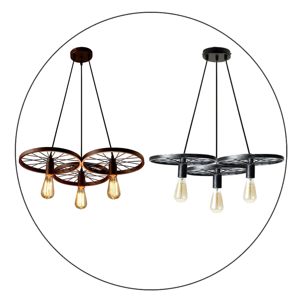 Industrial Wheel Pendant Light Ceiling Lamp Light  ~2361