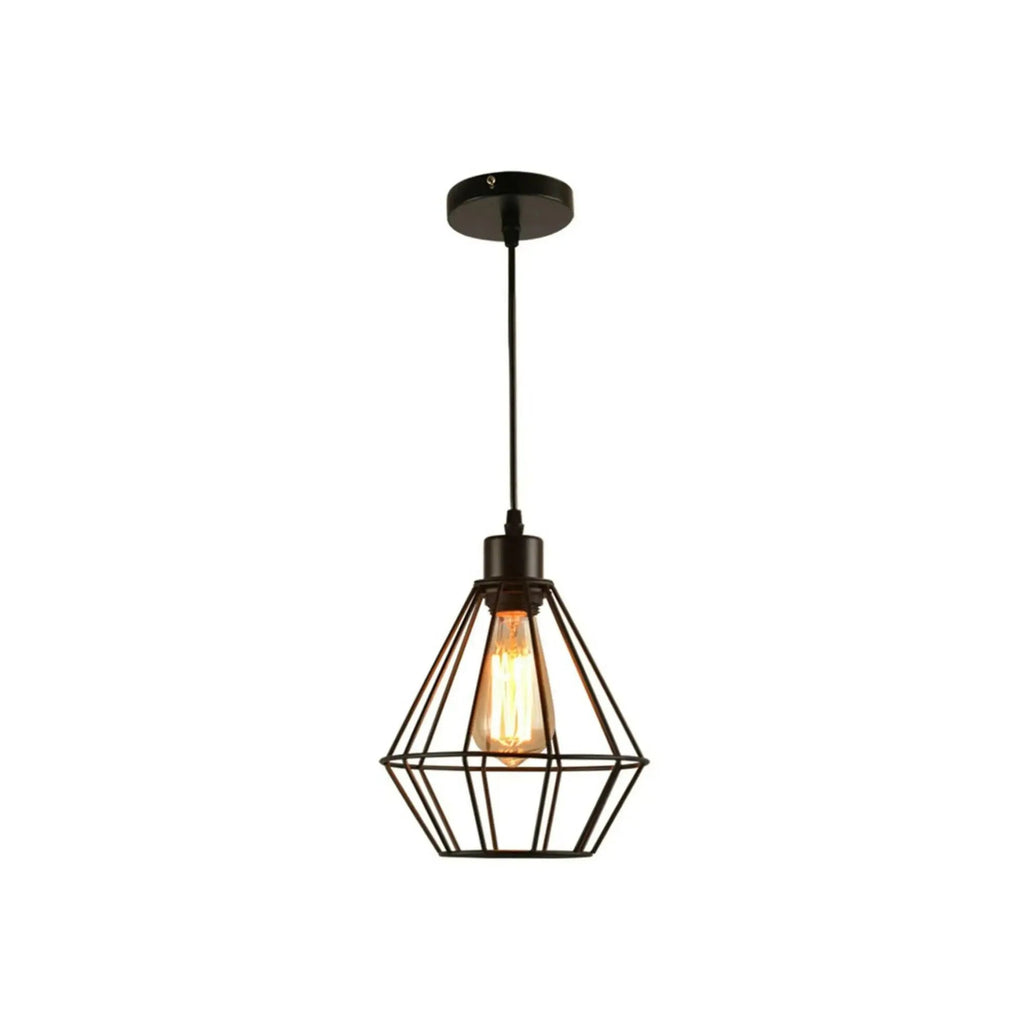 Industrial Metal E27 Bulb Guard Wire Cage Ceiling Pendant Light~5654