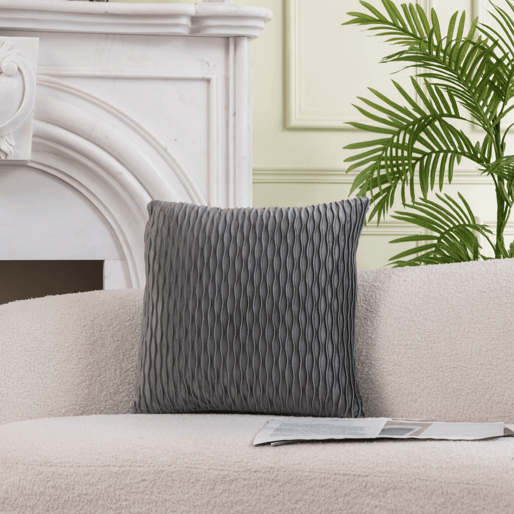 Wave Pattern Velvet Cushion Covers ( 45X45CM, 50CMx50CM and 55x55CM)-5