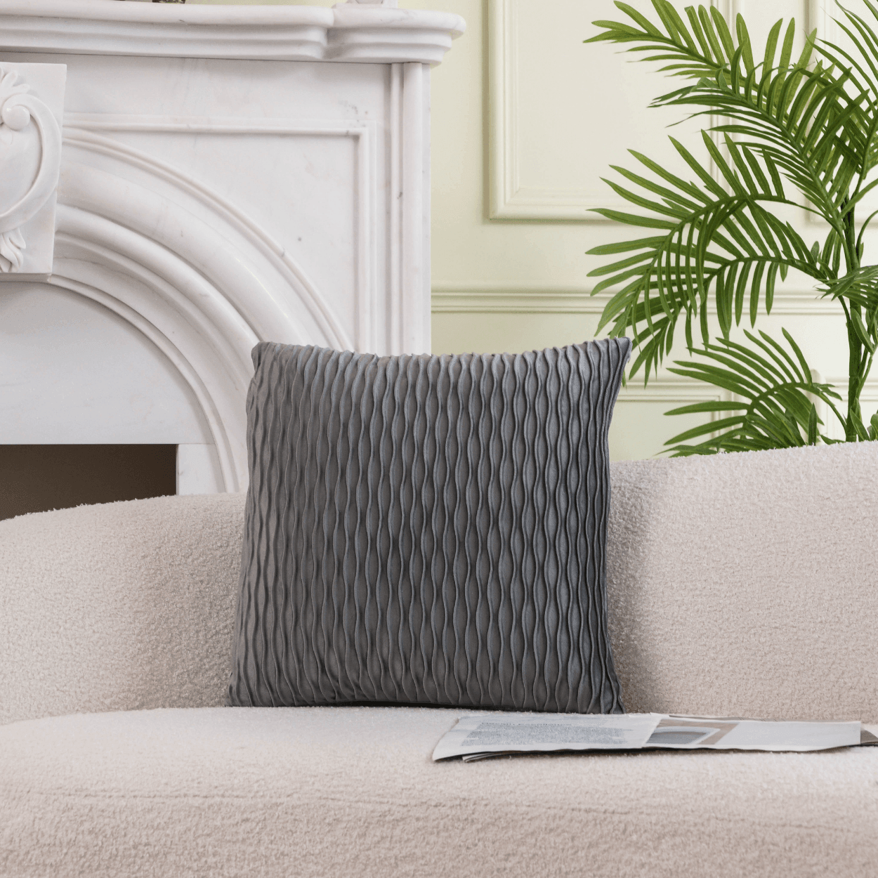 Wave Pattern Velvet Cushion Covers ( 45X45CM, 50CMx50CM and 55x55CM)-5