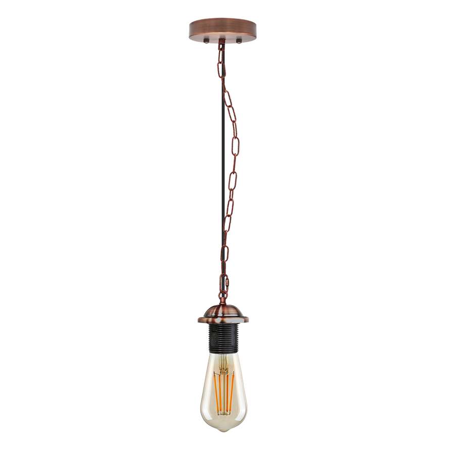 Industrial E27 Pendant Kit Metal Lamp Holder Adjustable Chain Suspension~ 5128