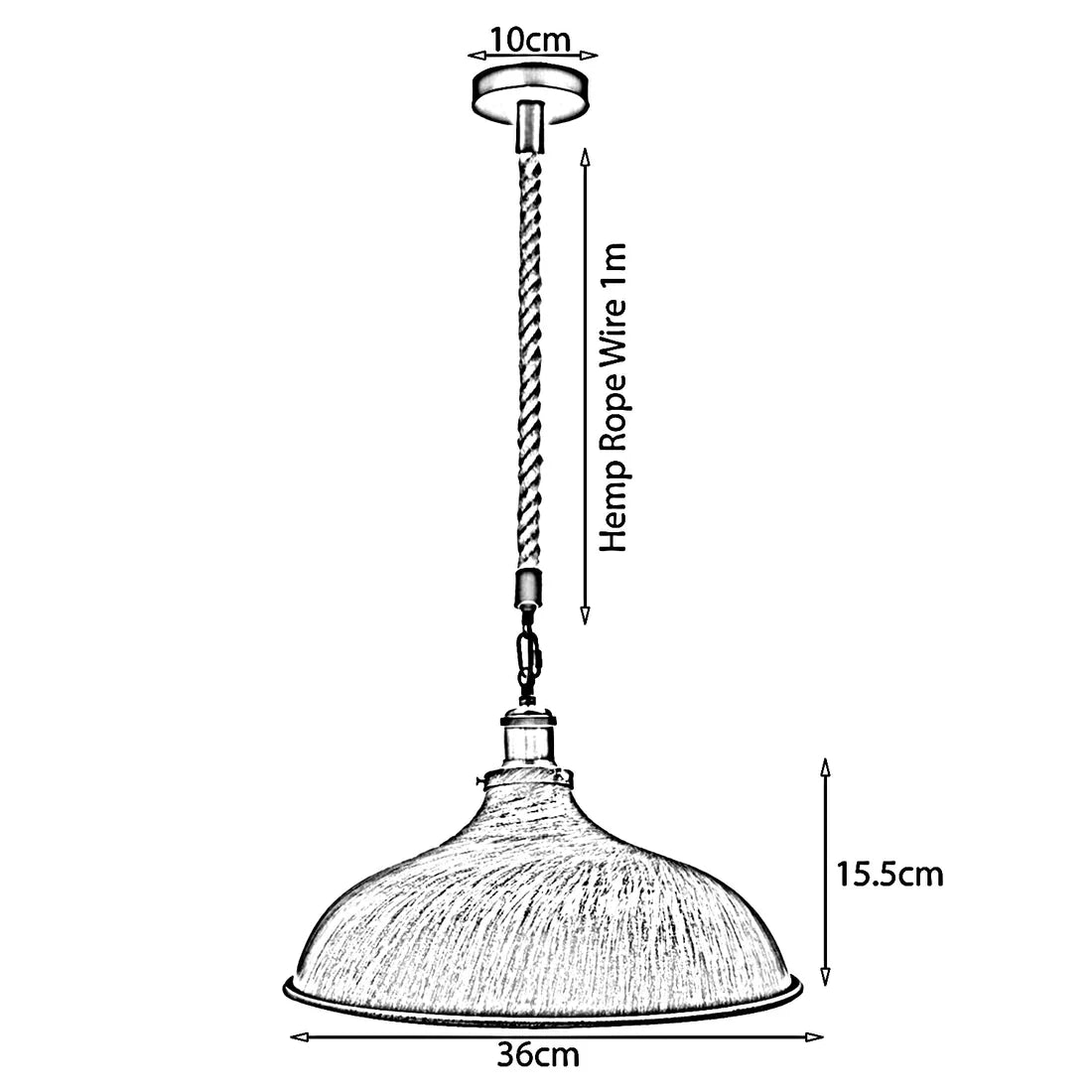 Pendant lamp metal E27 retro industrial vintage hanging lamp ceiling lamp~1944-2