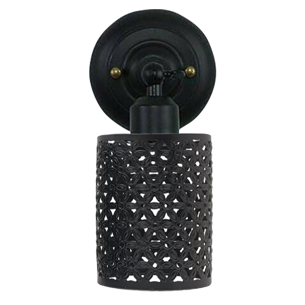 Marrakech Matte Black Lattice Wall Light ~2567-4