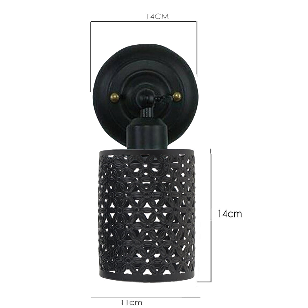 Marrakech Matte Black Lattice Wall Light ~2567-1
