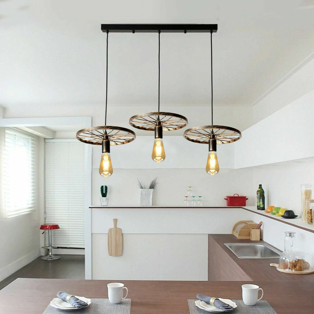 3 Bulb Rustic Farmhouse Pendant Light Fixture ~5786-3