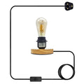Industrial Plug In Table Lamp Black E27 Holder Night Light~5490-1