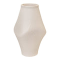 Modern Beige Sculptural Ribbed Vase-0