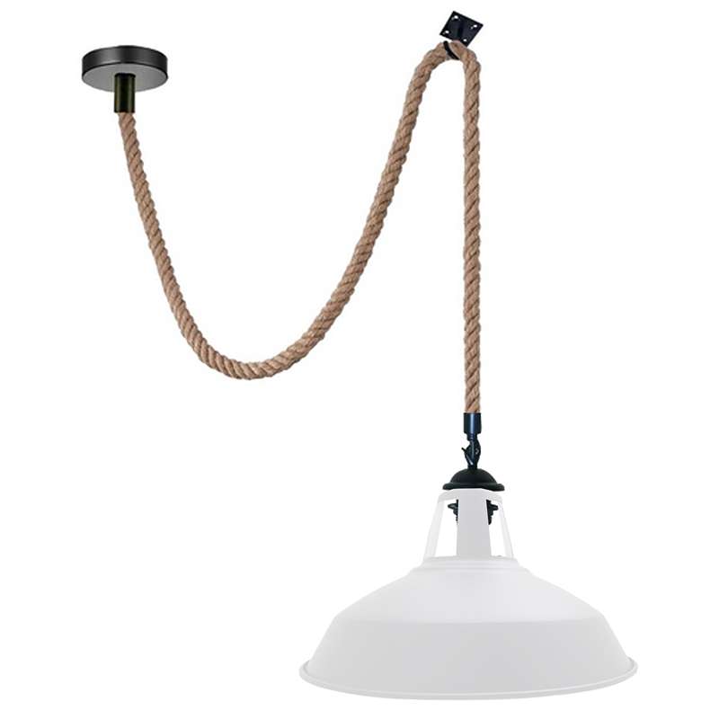 Hemp Rope Metal Hooked Pendant Light ~5045-10