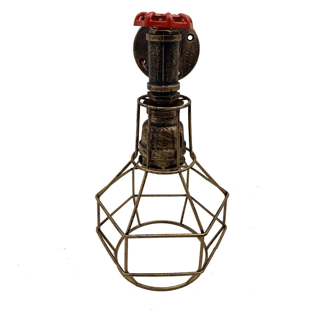 Modern Industrial Retro Vintage Style Pipe Cage Wall Light Wall Lamp Fixture~1118-1