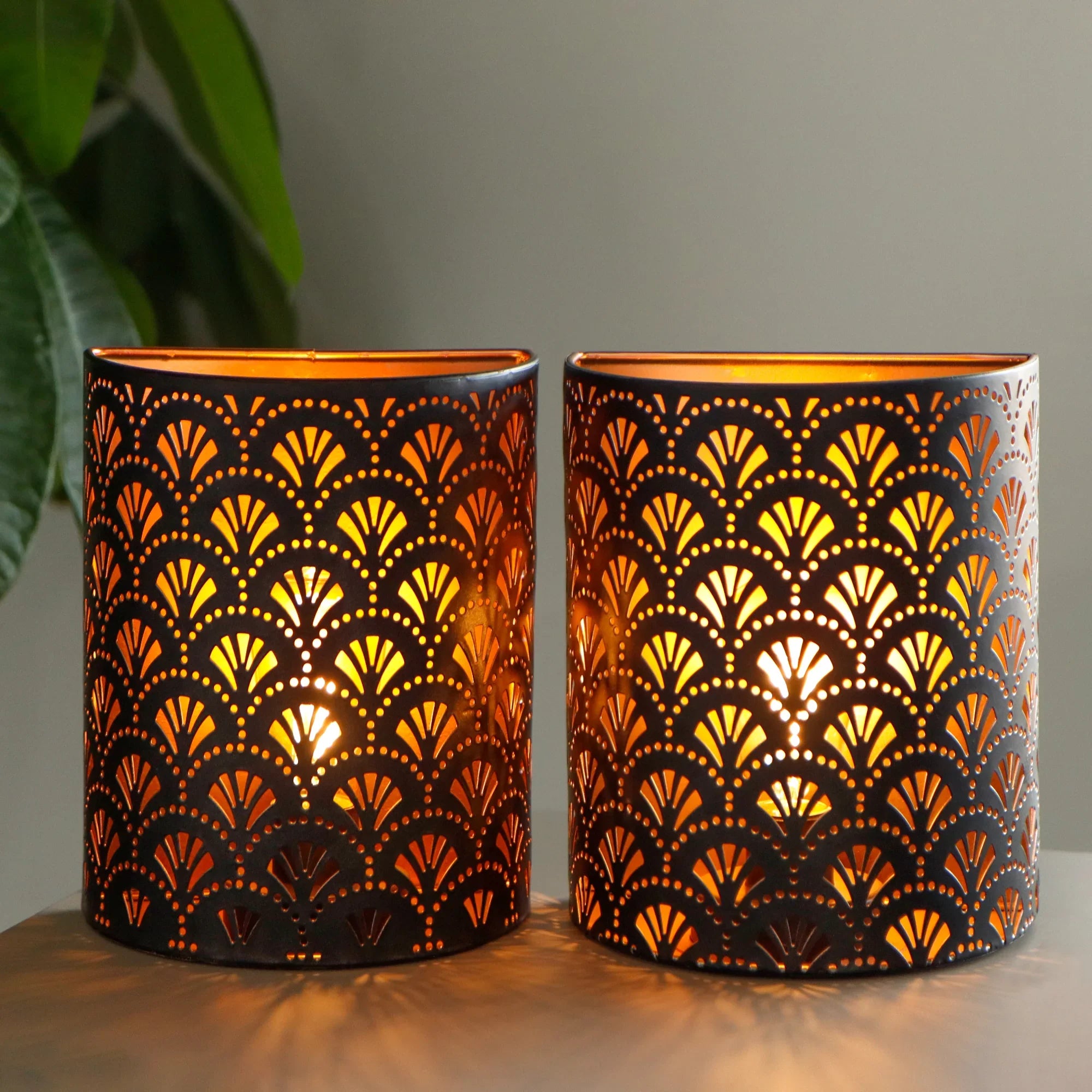 Set of 2-8''H Wall Sconce Lighting Lamps(Flabellum)-1