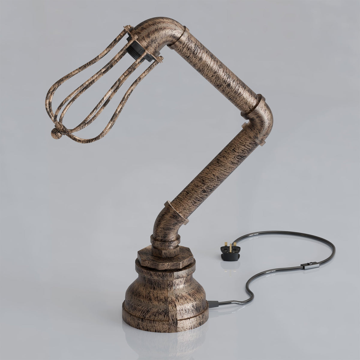 Industrial Retro Steampunk Table Lamp E27 Wire Cage~1306-4