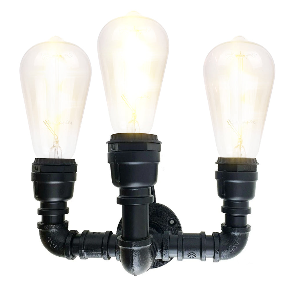Steampunk Industrial Pipe Wall Light 3-Way E27~2891-1