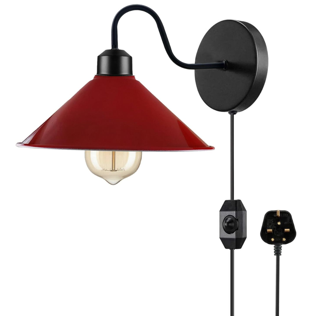 E27 Plugin Wall Light With Dimmer ~6442-4
