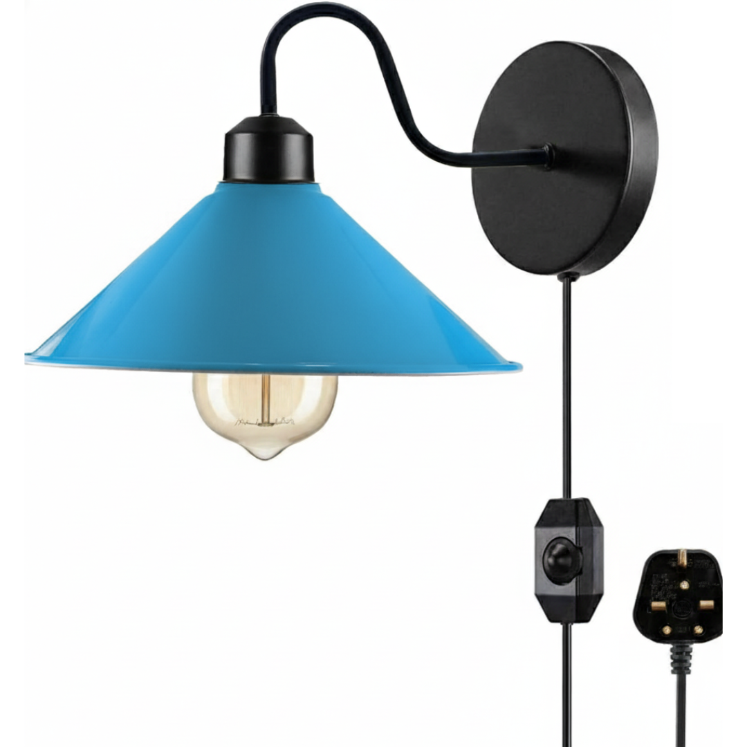 E27 Plugin Wall Light With Dimmer ~6442-5