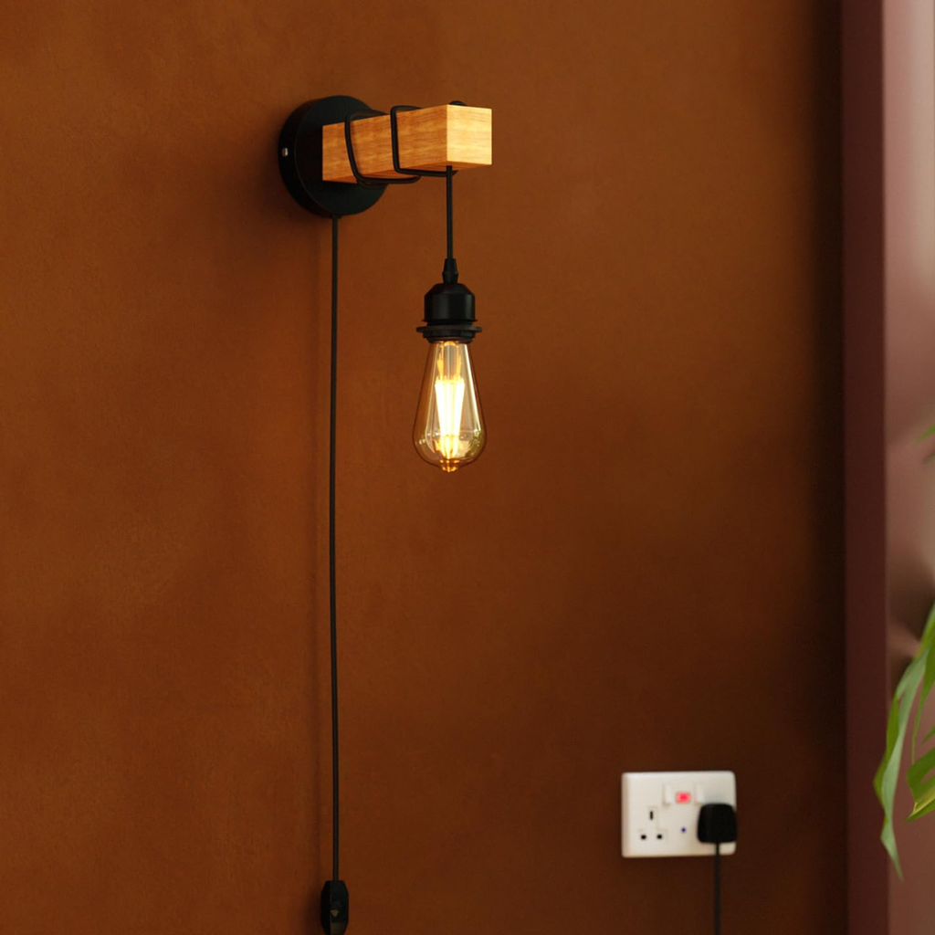 Dimmer Wooden Wall Light ~6444-0