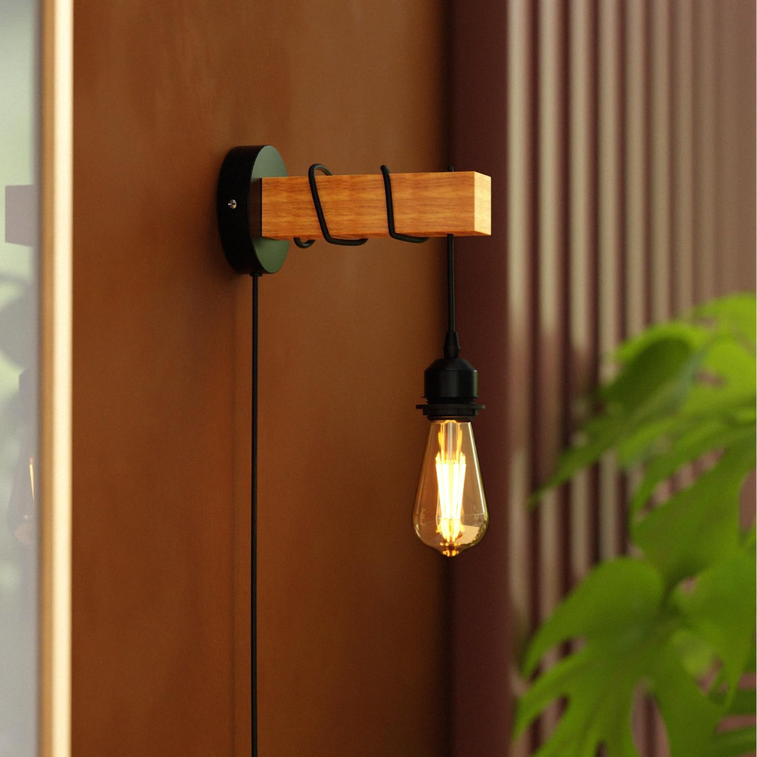 Dimmer Wooden Wall Light ~6444-3