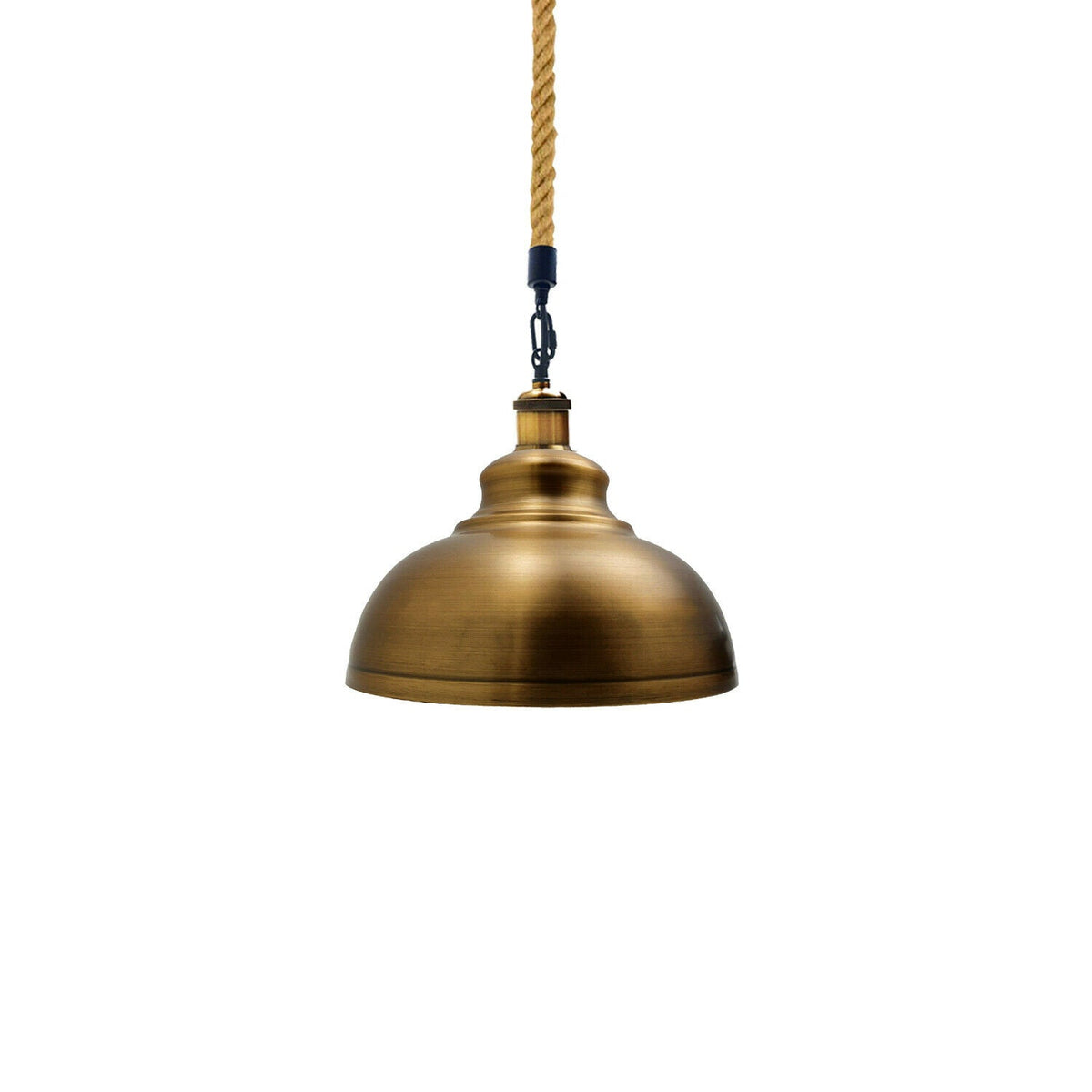 Yellow Brass Metal Ceiling Pendant Shade Modern Hemp Hanging Retro Light~1941-3