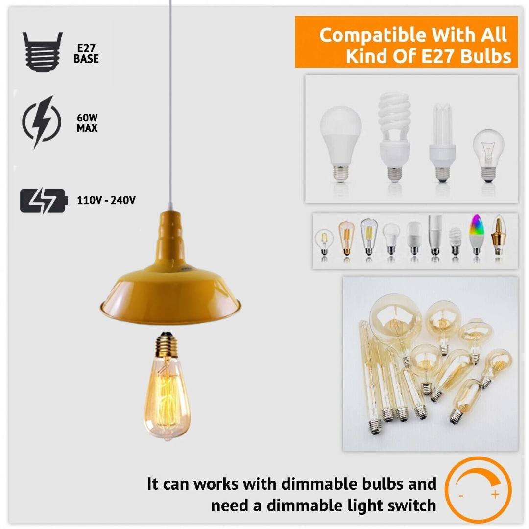 Retro Adjustable Hanging Yellow pendant light_E27~4002-1