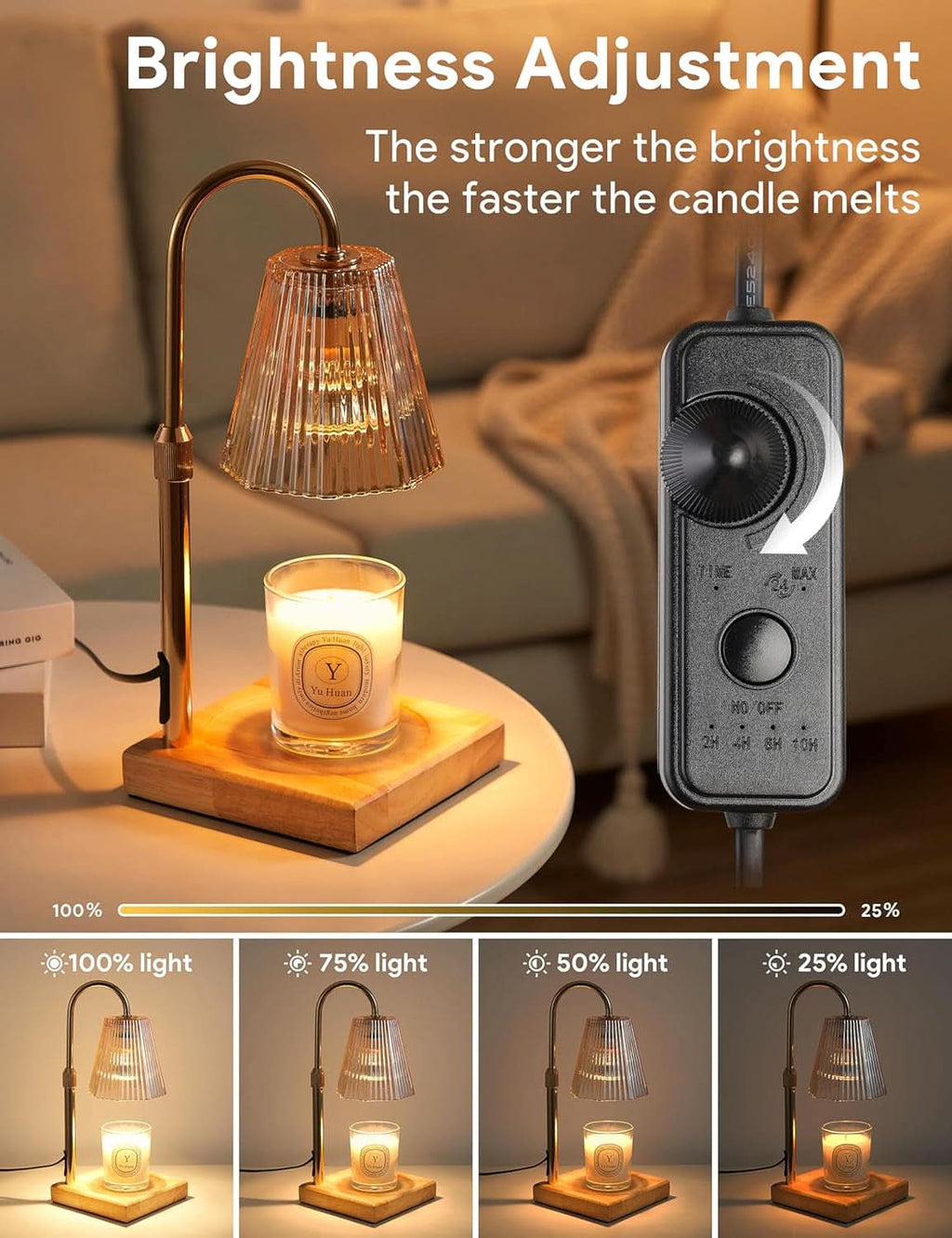 Candle Warmer Lamp With Timer Dimmable Functionality-2