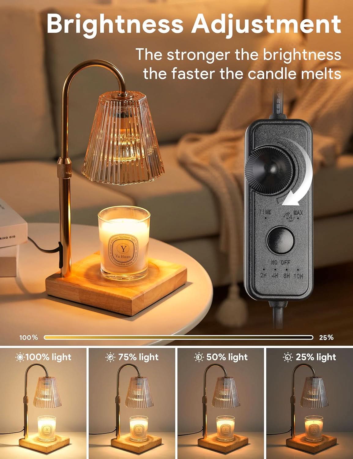 Candle Warmer Lamp With Timer Dimmable Functionality-2